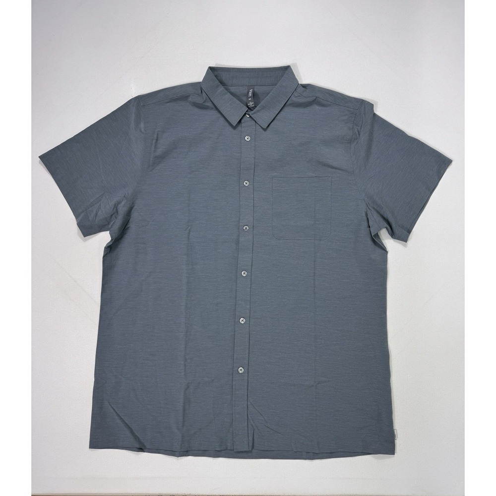 Vuori Bridge Button Down Men Shirt 2XL Slate V184 Stretch Shirt Lightweight